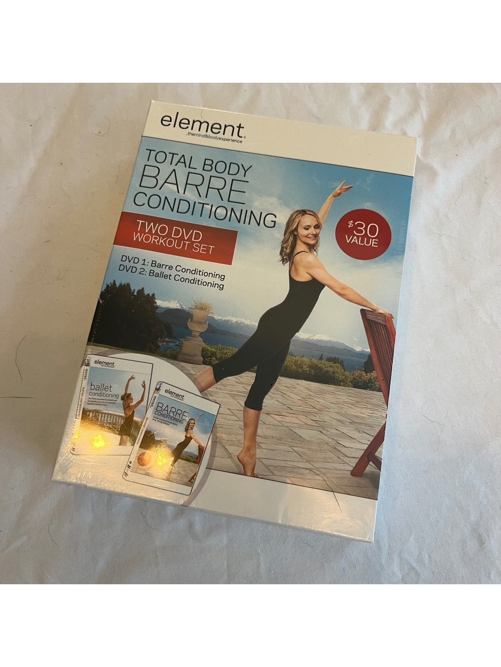Element Total Body Barre & Ballet Conditioning 2-Disc DVD Fitness Set - NEW